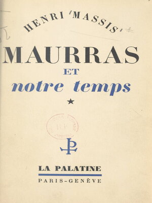 cover image of Maurras et notre temps (1)